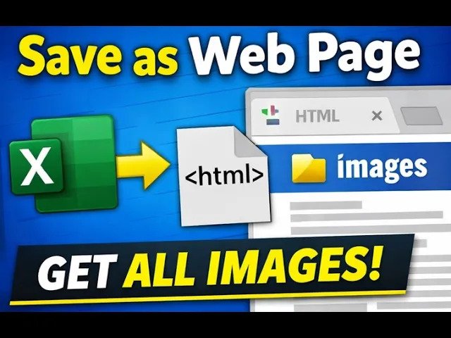 How to Extract Images from Excel by Saving as a Web Page (Method 2)