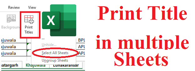 Print Title/ Repeat Rows In Multiple Sheets At Once In Excel